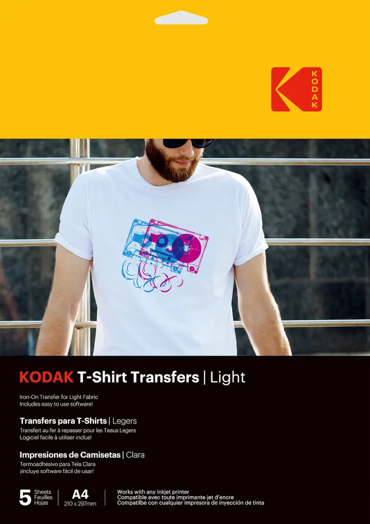 Kodak Light T-Shirt Transfers A4 150g 5 sheets